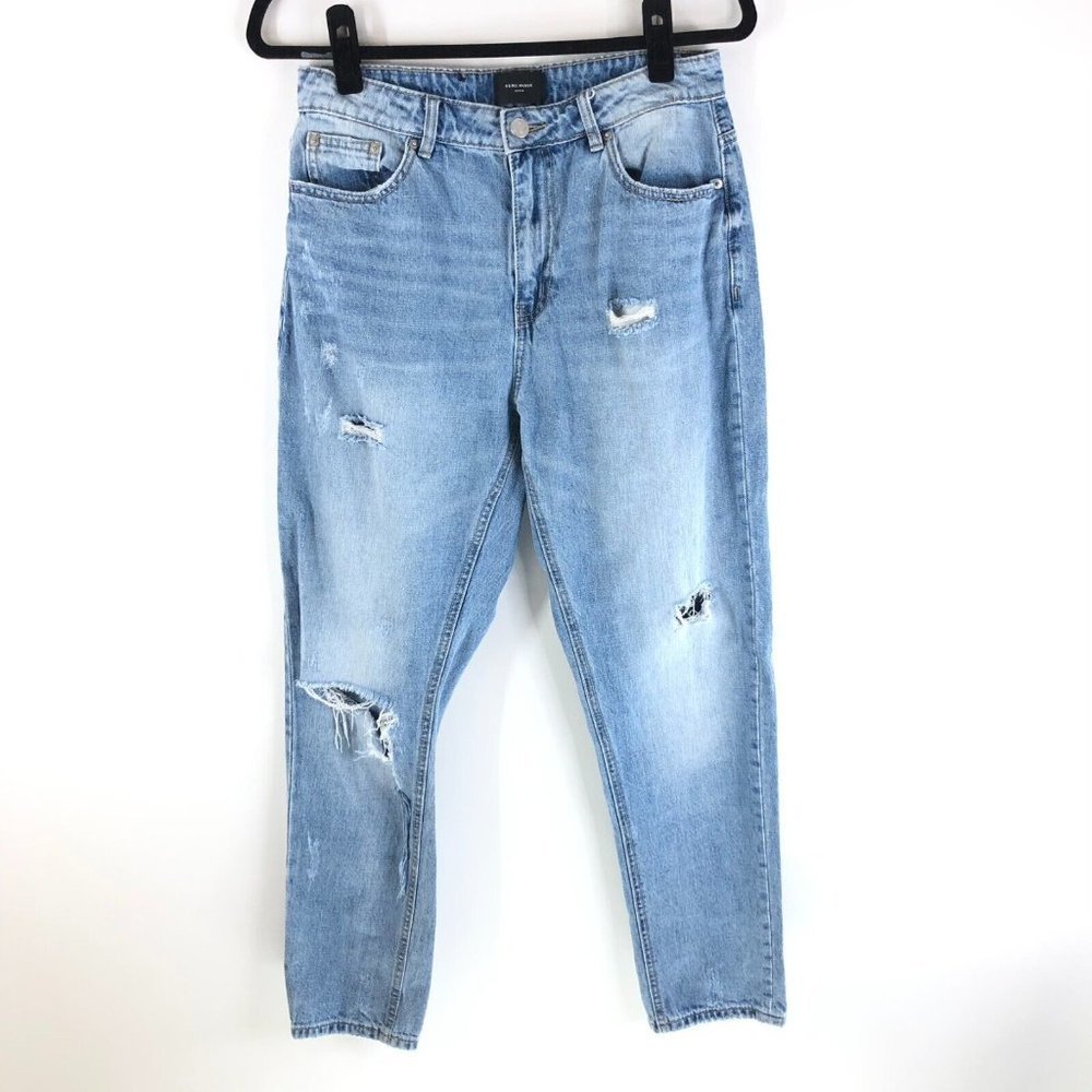 Vero Moda Womens Jeans Boyfriend Distressed Medium Wash Size 30x30